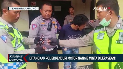 Ditangkap Polisi! Pencuri Motor Nangis Minta Dilepaskan!