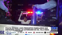 Dos presuntos pandilleros capturados tras enfrentamientos con policías en la colonia Villa Nueva de la capital