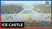 Versailles Palace gardens blanketed in snow