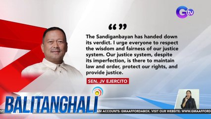 Reaksiyon ng ilang senador sa desisyon ng Sandiganbayan sa plunder case ni Sen. JV Ejercito | BT
