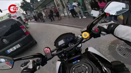 Bursa’da korkutan anlar...Yayanın hayatını kurtaran manevra kamerada