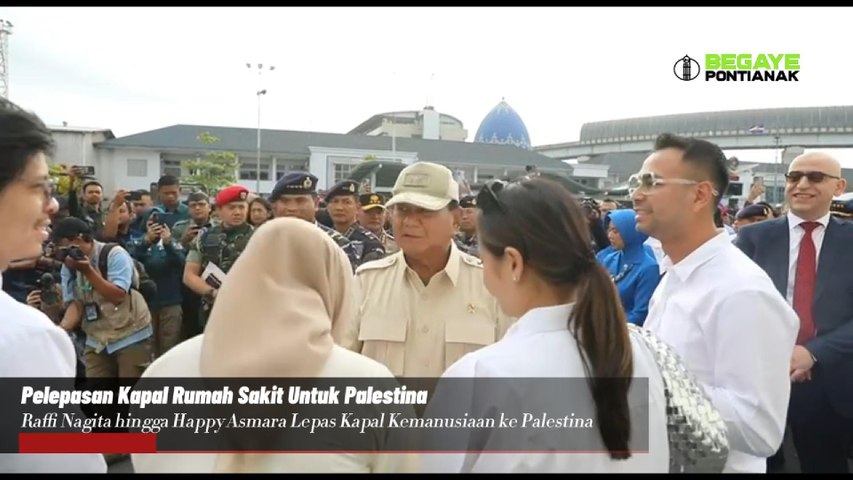 Raffi Nagita hingga Happy Asmara Jadi Saksi Prabowo Lepas Kapal Kemanusiaan ke Palestina