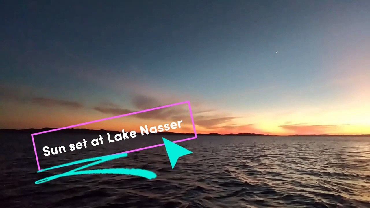Sun set at lake Nasser