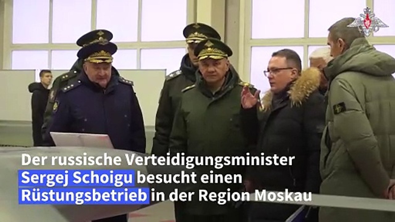 Schoigu inspiziert Raketenfabrik nahe Moskau