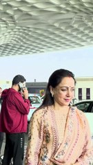 Dream Girl & BJP M.P Hema Malini Ji Arrvies At The Airport