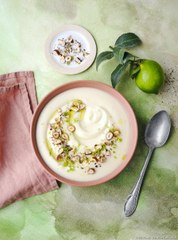 Les coulisses d'un shooting Régal : le velouté de chou-fleur au citron vert et lait de coco