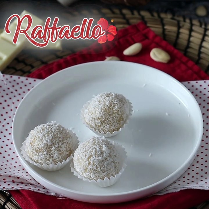 Hausgemachte raffaello-schokolade
