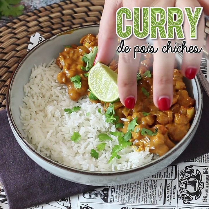 Kichererbsen-curry, das vegane super-gourmet-rezept