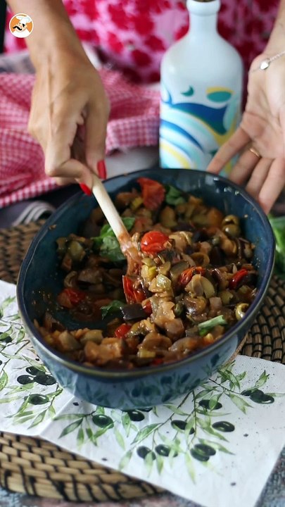 Caponata siciliana, ein unverzichtbares italienisches rezept, schnell und einfach
