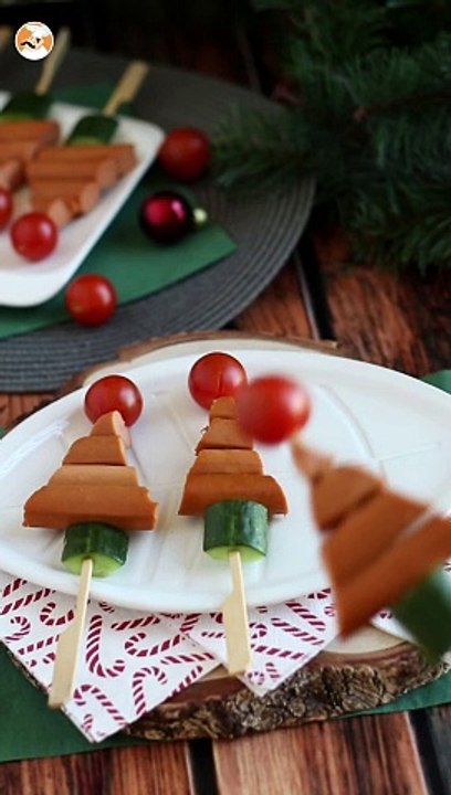 Tannenbaumspieße mit knackis: der schnelle und einfache aperitif zu weihnachten!