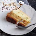 Vanilla flan cake with caramel