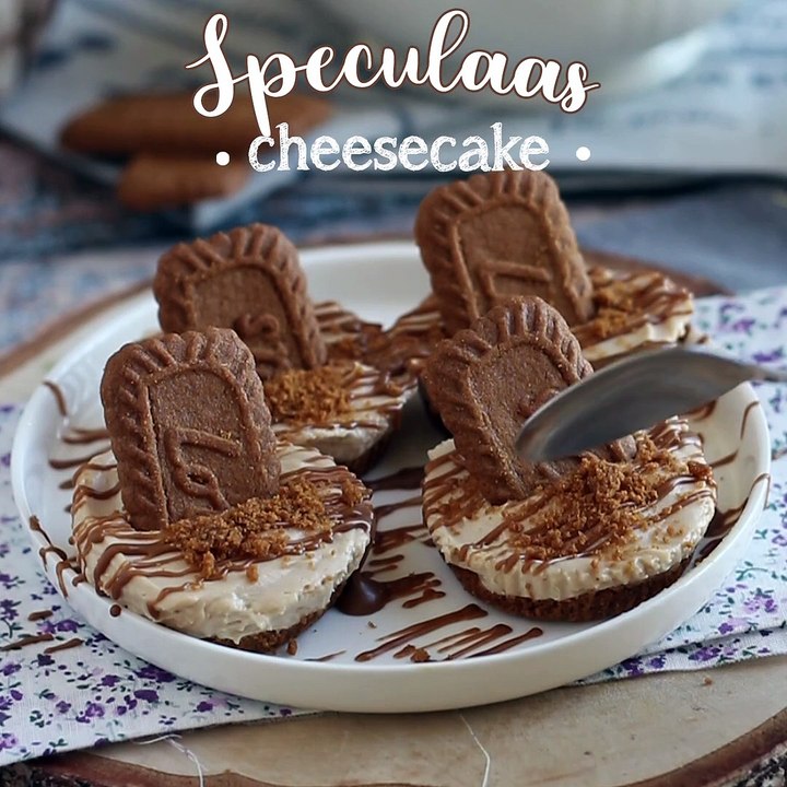 Biscoff speculaas no bake cheesecakes video Dailymotion