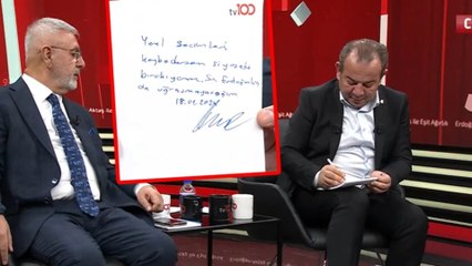 Tanju Özcan kağıt imzaladı: Kazanamazsam siyaseti bırakırım!