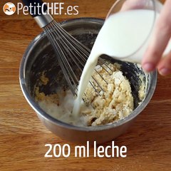 Pancakes con jamón y queso, tortitas rellenas