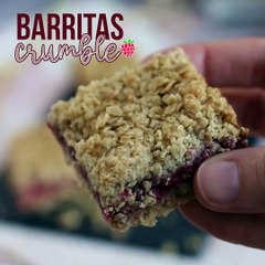 Pastel de crumble de frambuesas