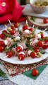 Brochetas de salchichas, especial navidad