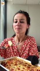 Clafoutis savuros cu roșii cherry și ton