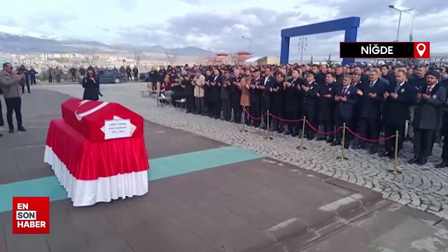 Niğde'de kazada ölen polis memuru için tören