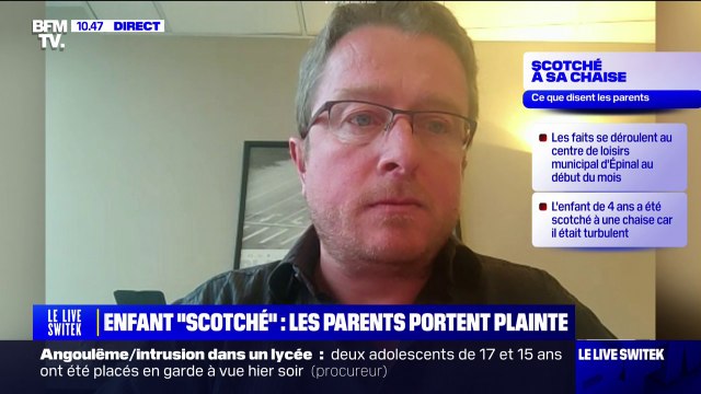 Il a subi une punition humiliante : l'avocat du père de l'enfant scotché à sa chaise réagit après la plainte des parents