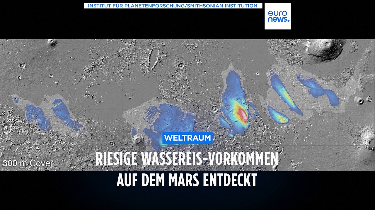 Riesige Eismassen, groß wie das Rote Meer, auf dem Mars entdeckt