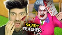 SCARY TEACHER 3D DELİ ÖĞRETMEN | EVİNİ YAKIP SAÇINI BOYADIK | Minecraft Han Kanal