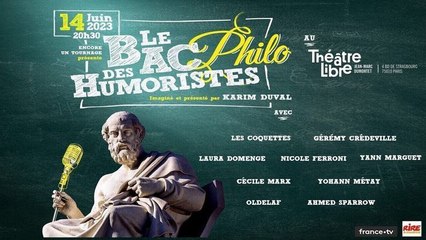 Le Bac Philo des Humoristes revient au Théâtre Libre 🎭