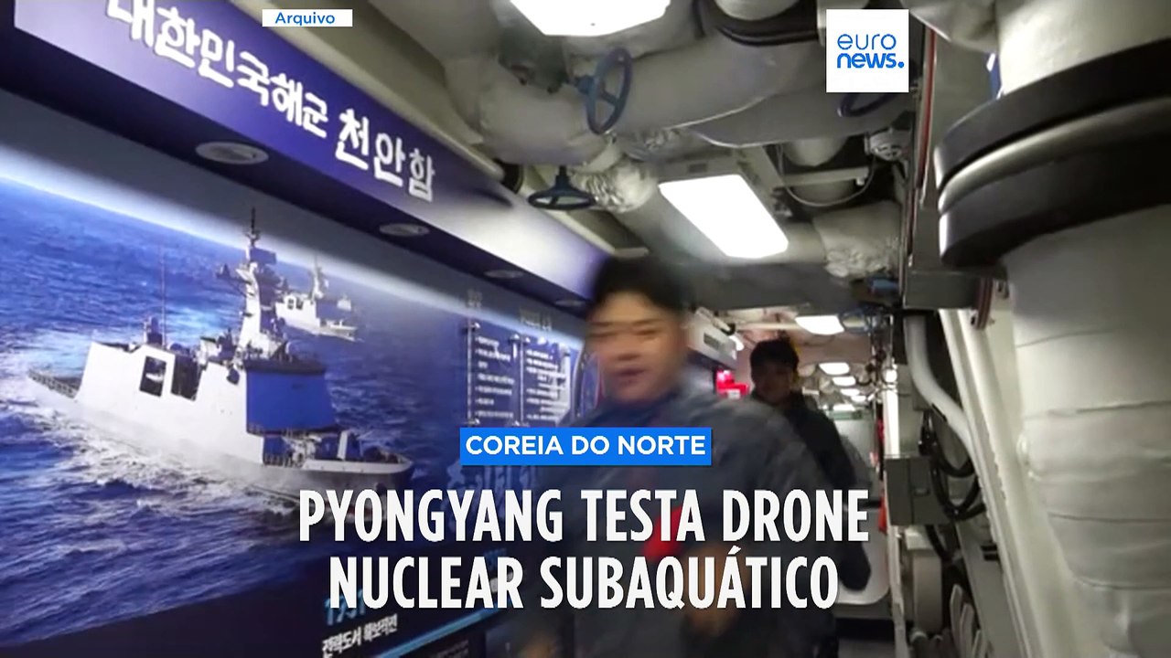 Coreia do Norte testou drone marítimo com armas nucleares em resposta a exercícios dos EUA e aliados
