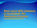 The Most Effective SEO Company in Faridabad: We Marketing Solutions