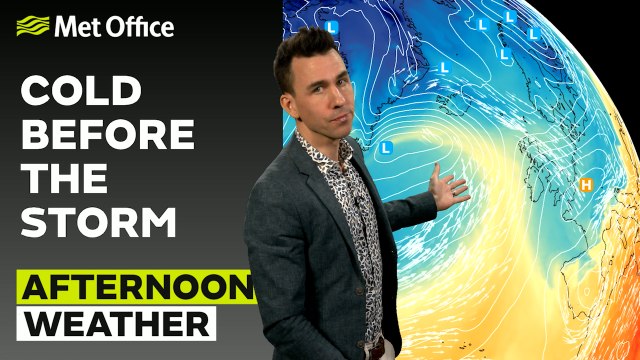 Met Office Afternoon Weather Forecast 19/01/24 - Turning milder, wetter and windier