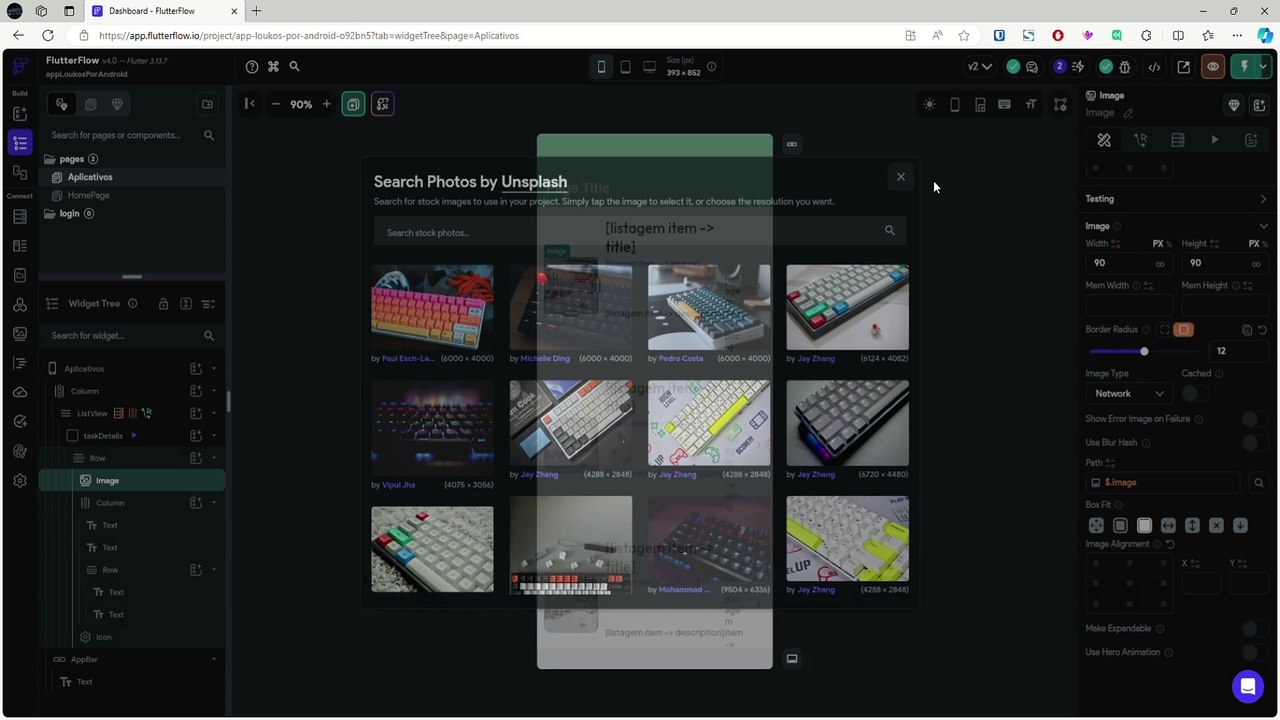 Flutterflow deixando Scroll Infinito na Listview e