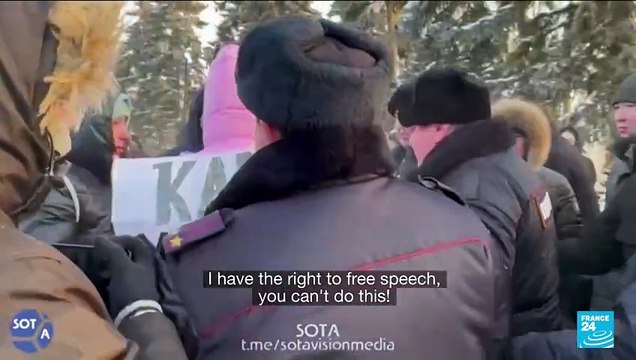 Supporters of jailed activist bring rare protest to capital of Russian region