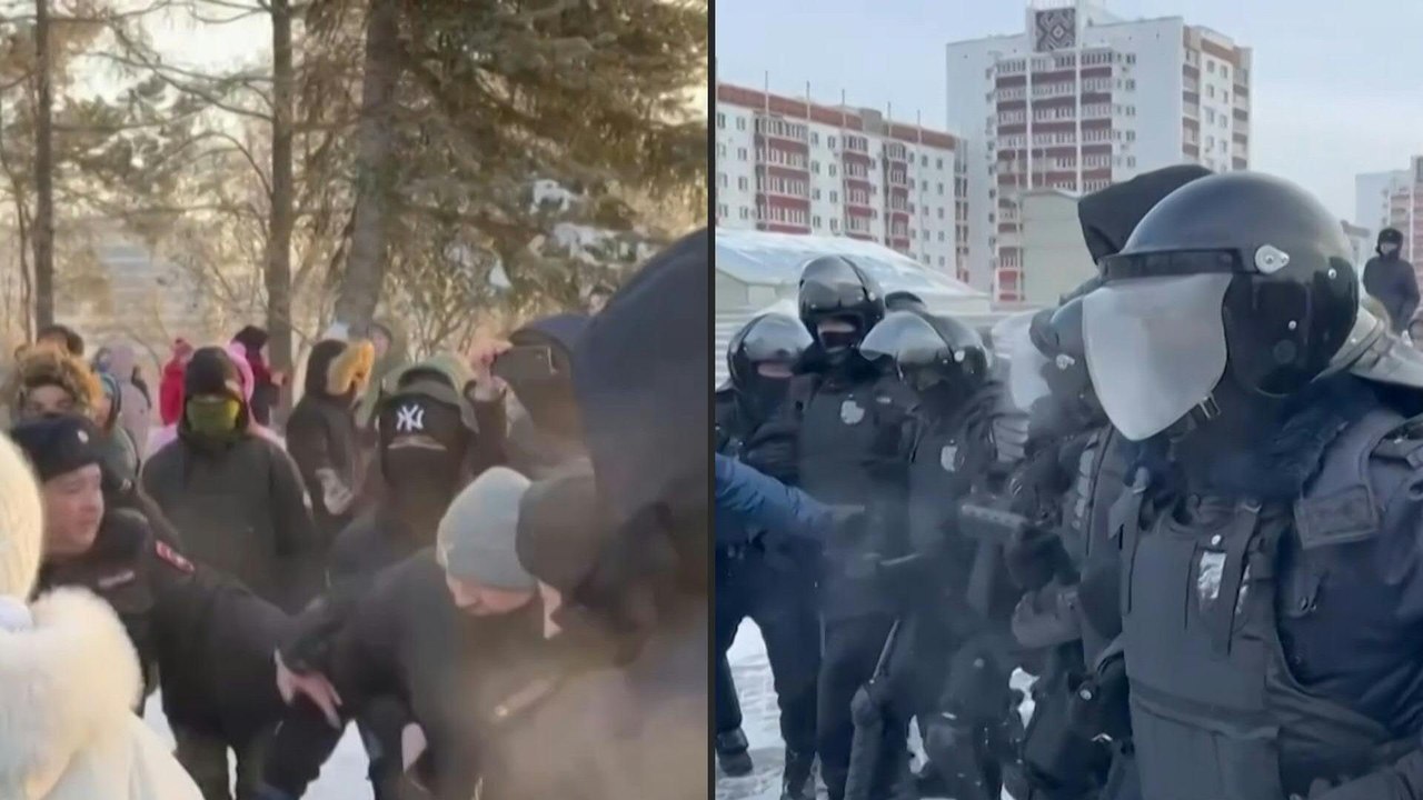 Teilnehmer von Protesten in Russland zu Haftstrafen verurteilt