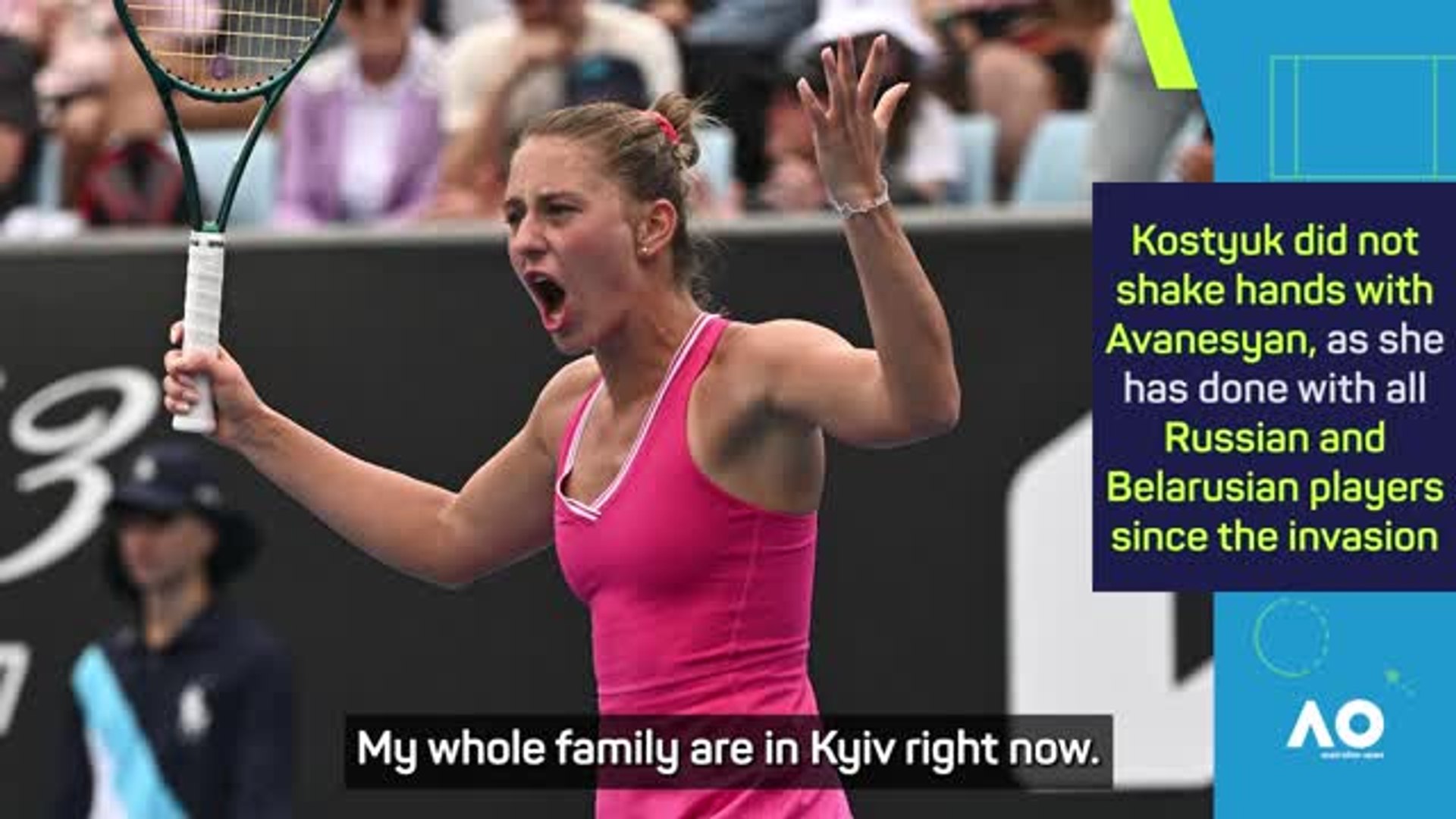 ⁣Tennis doesn't matter amid Ukraine war - Kostyuk