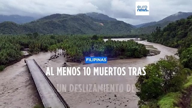 Al menos diez muertos por un deslizamiento de tierra tras las fuertes lluvias en el sur de Filipinas