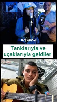 İsrail askerine Gazze şarkısını dinletti