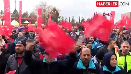 GAZİANTEP'TE, BAŞKANLIĞA 3'ÜNCÜ KEZ ADAY GÖSTERİLEN ŞAHİN'E COŞKULU KARŞILAMA