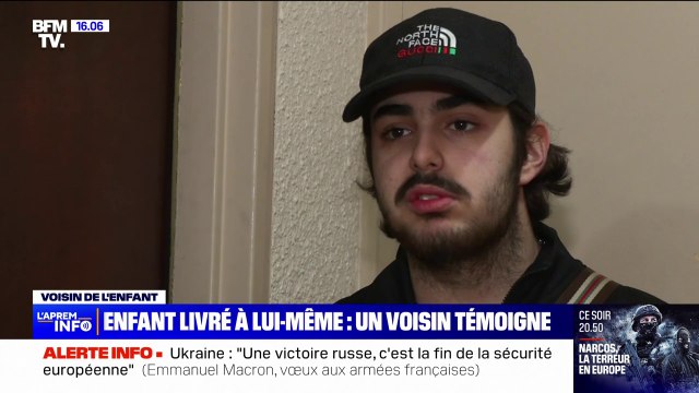 Je ne pensais pas qu'il vivait tout seul témoigne un voisin qui connaissait l'enfant de neuf ans qui a vécu seul pendant deux ans