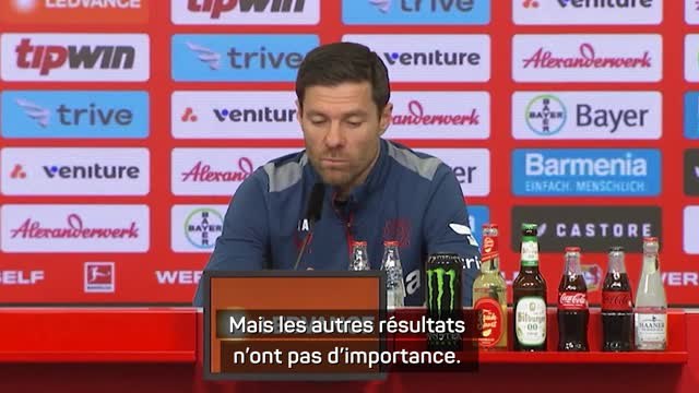 Leverkusen - Xabi Alonso : Nous ne faisons pas attention aux résultats du Bayern