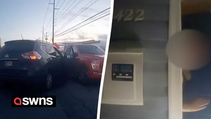 Police officer finishes delivery for DoorDash driver involved in traffic accident