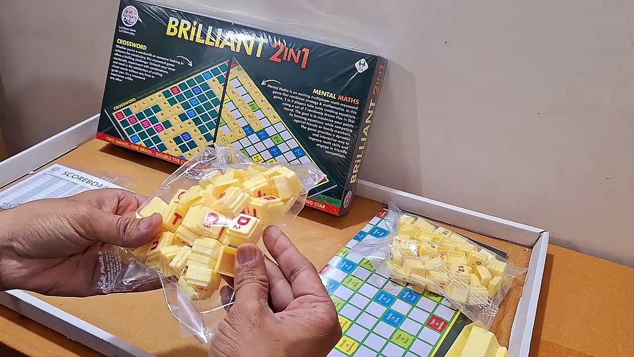 Unboxing and Review of Ratnas Brilliant 2in1 (1972) Crossword and Mental Maths Double Challenge Educational Board Games