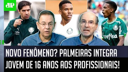 "HÁ MUITA EXPECTATIVA! Gente, esse menino do Palmeiras..." NOVA JOIA, Estêvão é INTEGRADO por Abel!