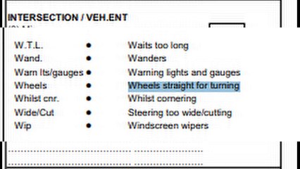 why should you keep wheels straight at intersections