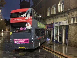 Bus crashes into Dudley chip shop in 2021