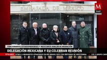 Delegación mexicana y  funcionarios de EU celebran reunión sobre migración