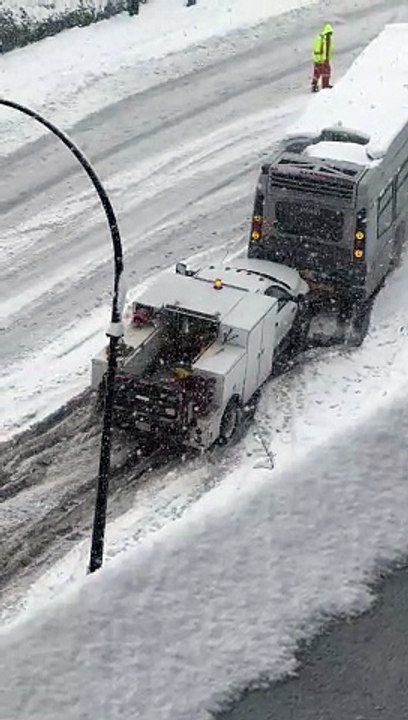 Helping A Bus Up The Hill