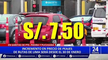 Rutas de Lima: representante confirma que desde el 30 de enero subirá precio del peaje a S/ 7.50