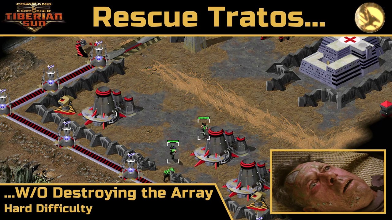 C&C Tiberian Sun GDI Missions: How to Rescue Tratos WITHOUT Destroying the Radar Array First- Hard - HD