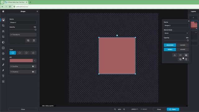 Pixlr X Section 12 Deleting Layers
