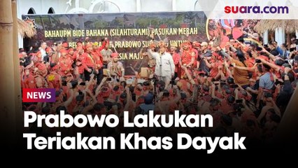 Kenang Masa Prajurit, Prabowo Lakukam Teriakan Perang Khas Suku Dayak