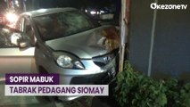 Diduga Sopir Mabuk, Mobil Tabrak Pedagang Siomay dan Tiang Beton Penyangga LRT di Cawang